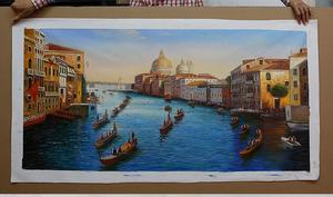 Hecho a mano de <span class=keywords><strong>Venecia</strong></span> Italia paisaje pintura <span class=keywords><strong>al</strong></span> óleo sobre lienzo para la sala de casa hotel moderno arte la pared Decoración - Product Image 4