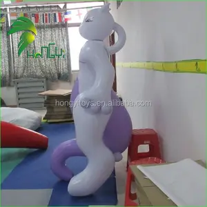 Pretty Lovely PVC Inflatable Animal Cat / Cartoon Girl Toys / Inflatable Mewtwo From Hongyi Factory