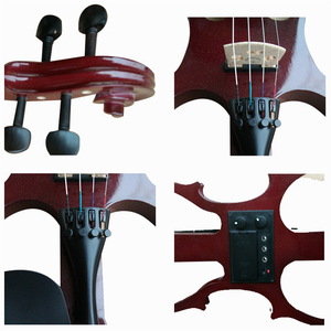 Violín Eléctrico Rojo Vino Profesional Hecho a Mano a Buen <span class=keywords><strong>Precio</strong></span> para Principiantes y Estudiantes - Product Image 4