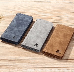 Uomini di modo colorato lungo dell'unità di elaborazione di cuoio del raccoglitore all'ingrosso - Product Image 3