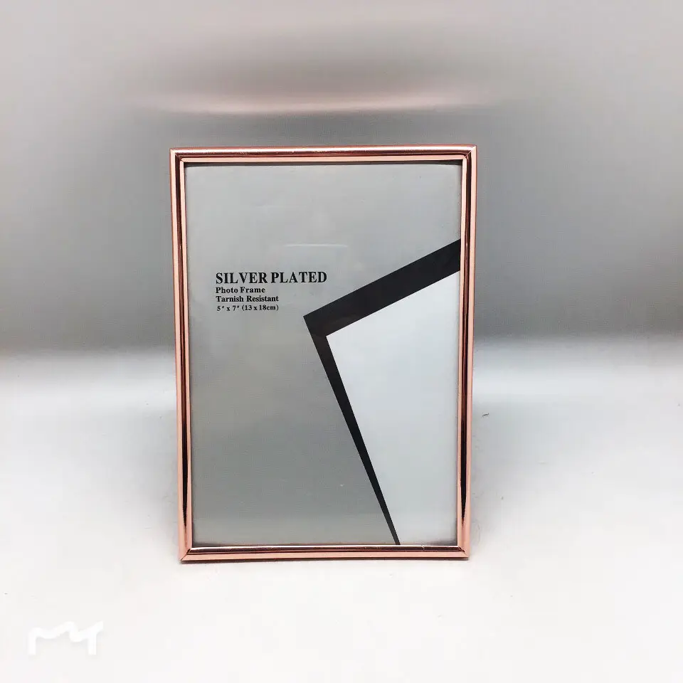 Metal Rose Gold Picture Frame In Custom Sizes