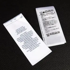 Snag Great Deals On Customizable Wholesale custom center folded printed  satin care label 