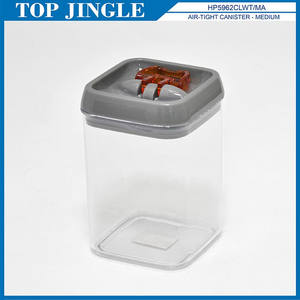 Recipiente cuadrado de plástico único, respetuoso con el medio ambiente, hermético, con anilla para almacenamiento de alimentos y regalos - Product Image 1