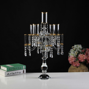 Hermosa decoración de la Mesa de boda de cristal <span class=keywords><strong>candelabro</strong></span> para 5 brazos - Product Image 2