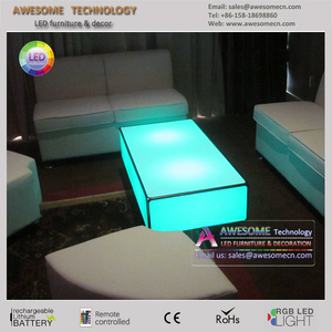 Arredamento per Bar/ <span class=keywords><strong>Discoteca</strong></span>/ KTV/ Night Club, Tavolo Cubo LED, Set Divani per Hookah Lounge, Tavoli Centrali - Product Image 2