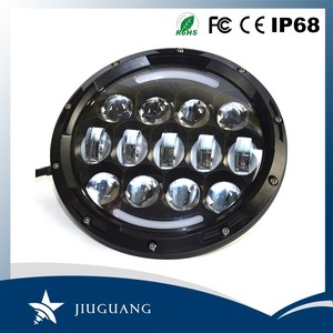El <span class=keywords><strong>Precio</strong></span> de fábrica Led Drl Faros Ojos del Ángulo de accesorios de Motos Faro Para Jeep 7 Pulgadas Faro Redondo - Product Image 2