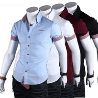 अमेज़न थोक पुरुषों लघु बांह की कमीज प्लेड शर्ट