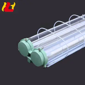 Indoor Ceiling Linear Wall Fitting Glass Cover T8 Twins Double Tube 30W 36W 40W 44W 60W Explosion-proof Led Light With Reflector