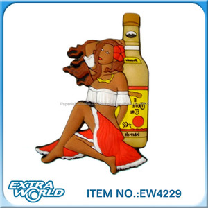 PVC linda mejer cerveza imán de nevera de encargo - Product Image 1