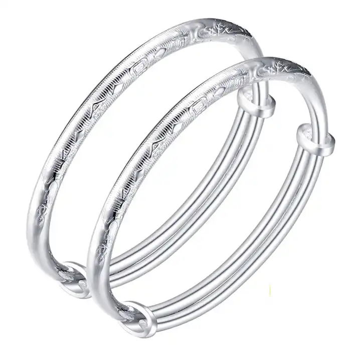 925 Sterling Silver Adjustable Supple Ring Bracelet