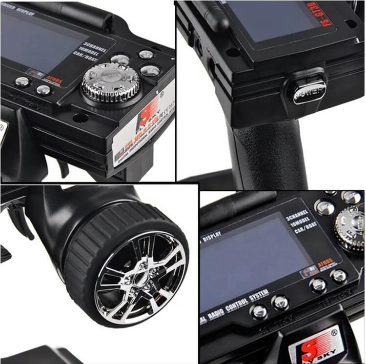 Flysky FS-GT3B Émetteur RC 3 Voies 2.4GHz Avec Récepteur GR3E – Idéal Voiture & Bateau Télécommandé