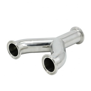 Raccords de tuyauterie en acier inoxydable <span class=keywords><strong>304</strong></span> sanitaires de type Y en forme de T avec coude à 45 degrés - Product Image 6