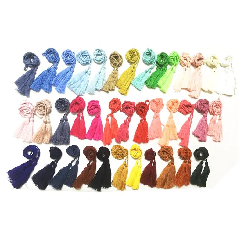 China hot sale cotton cord string tassel colorful tassel for tie curtain