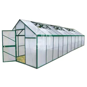 G-MORE 3x10M aluminium rahmen uv behandelt polycarbonat blatt garten gewächshaus