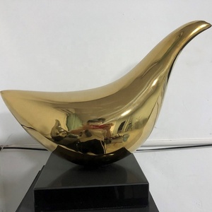 <span class=keywords><strong>Sculpture</strong></span> d'oiseau abstraite, <span class=keywords><strong>oiseaux</strong></span> dorés polis à la main, <span class=keywords><strong>sculpture</strong></span> <span class=keywords><strong>murale</strong></span> en acier inoxydable - Product Image 2