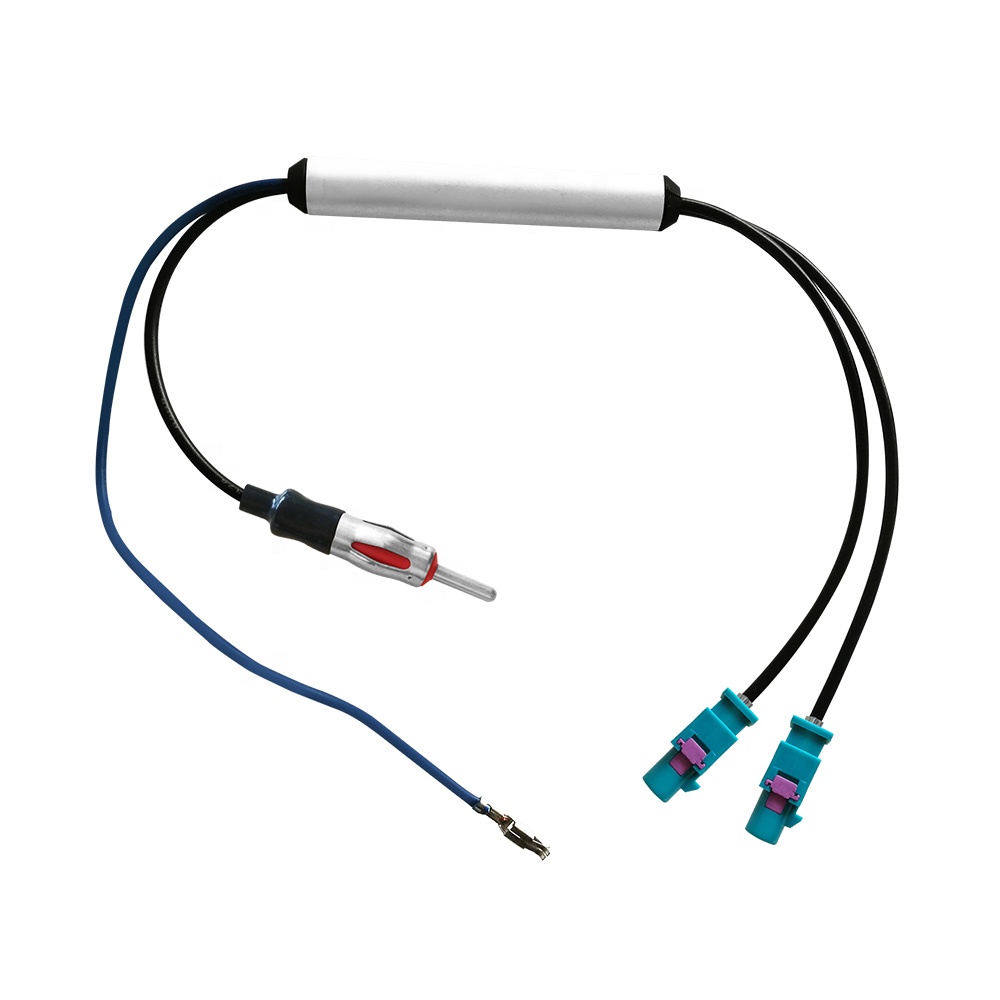 Двухсторонний адаптер FAKRA для автомобильного DVD-плеера, радио-антенны, кабель-адаптер для AUDI, VW, SKODA, BMW