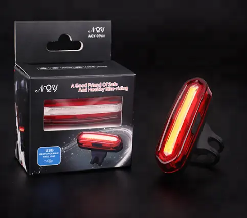 AQY-096 Super Light MTB Folding Cycling Bicycle USB Rechargeable Alarm Light Bike Rear Light