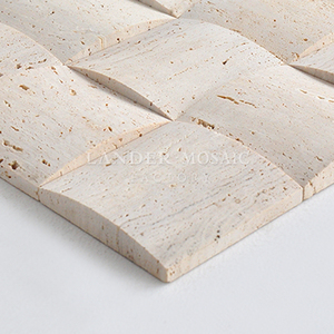 <span class=keywords><strong>Mosaico</strong></span> <span class=keywords><strong>in</strong></span> Marmo Travertino Lander Stone con Design 3D per Caminetto e Soggiorno - Product Image 3