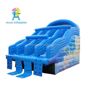 Attractive Surfing Wave Inflatable Water Slide Family For Frame Pool Games