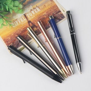 Vendita calda di penne a sfera in acciaio con Logo stampato su misura con <span class=keywords><strong>inchiostro</strong></span> blu/nero <span class=keywords><strong>senza</strong></span> Clip-penne promozionali economiche - Product Image 3