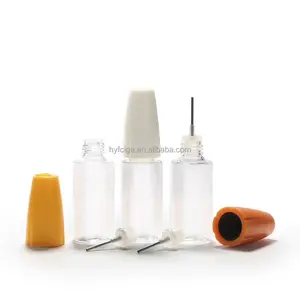 Neueste Kunststoff flasche mit ätherischen Ölen Präzisions maschinen öl flasche 15ml PET mit Nadelspitze und kinder sicherer Kappe