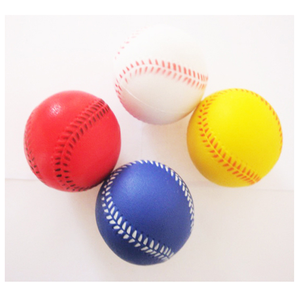 Anti stress Baseball Stress Ball Akzeptieren Sie benutzer definierte Logo und Farben PU Foam Werbe spielzeug 1000 Pcs Stress Relief Balls 1pcs/pp Tasche