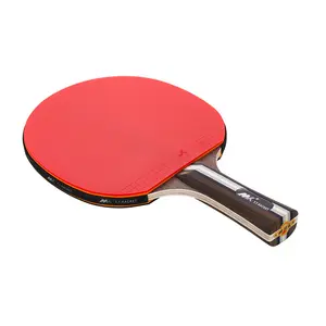 Aangepaste 6 Ster Zwarte Walnoot Paulownia Hout Tafeltennis Racket Professionele Training Ping Pong Paddle Met Draagtas