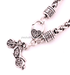 Mode Vintage Crystal Motorfiets Hanger Armband Gepersonaliseerd Heren Armband - Product Image 4