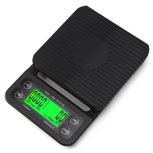 녹색 백라이트 LCD 디지털 타이머 커피 규모 3kg 0.1g 주방 규모