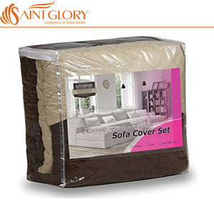 <strong>Sofa</strong> <strong>Cover</strong> for 3 Cushion Couch, Recliner, Loveseat and Chair (Chair, Charcoal <strong>Grey</strong> / Black) - Product Image 6