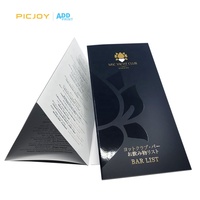 20 Halaman 160*320Mm Pencetakan Daftar BAR Klub Yacht Sampul Gerbang Lipat Menu Buku Pencetakan Brosur Di Shanghai