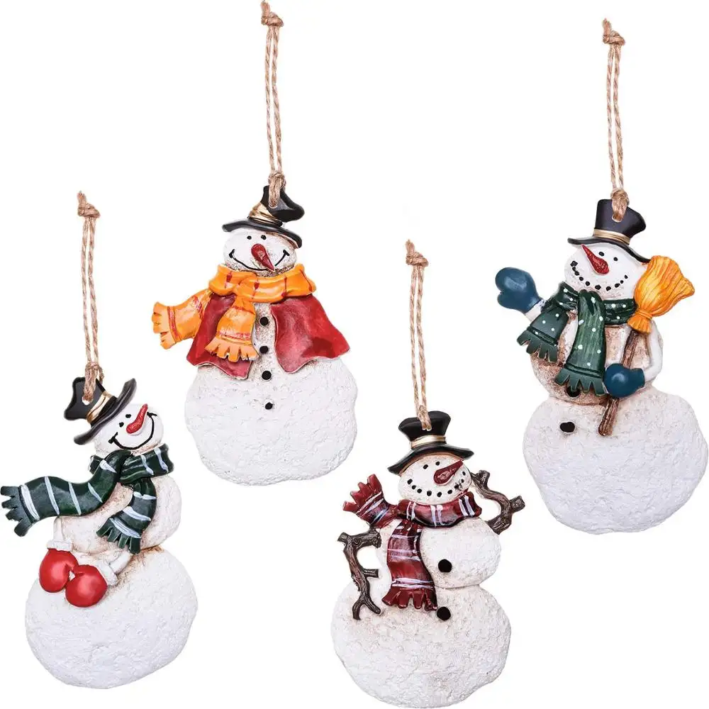 Hanging Dancing Resin Angels Or Snowman Ornament Christmas