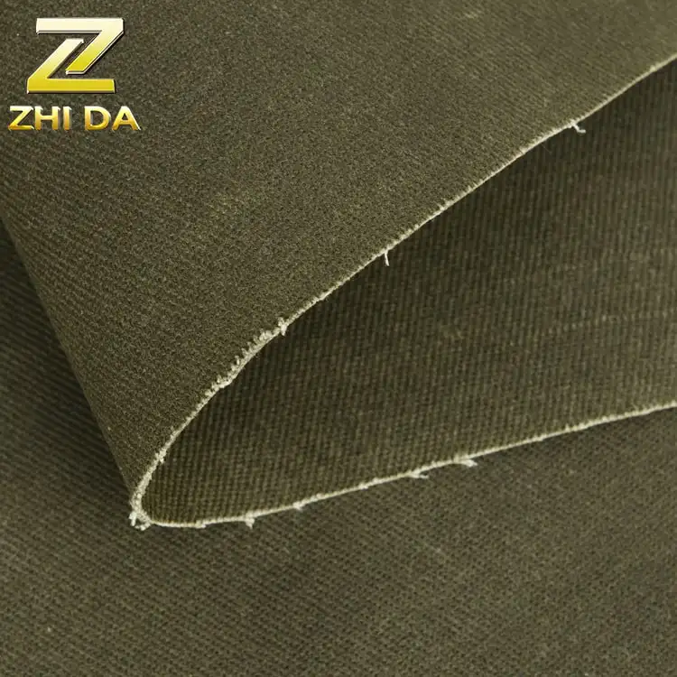 Factory price double twill style waxed material types of water resistant fabric for waxed canvas hat