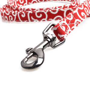 Artículos para Mascotas de marca privada, tela con estilo pastoral japonés y material de cuero, conjunto de correa de <span class=keywords><strong>collar</strong></span> de perro con lazo floral barato - Product Image 3