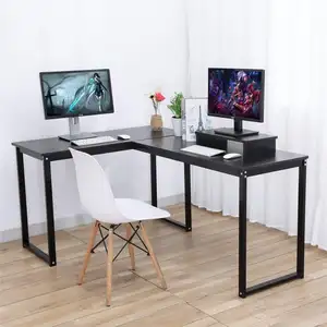 电脑桌 l形大角 PC 笔记本电脑研究桌子工作站游戏桌家庭和办公室免费显示器站