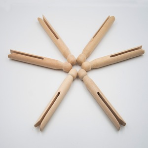 Natural Wooden Dolly <strong>Pegs</strong> <strong>Wood</strong> Vintage Clothespin Doll Party Craft <strong>DIY</strong> Funny Toys 110mm - Product Image 4
