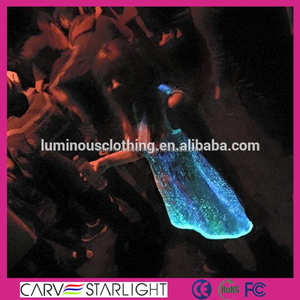 Tecido de fibra óptica de incandescência led glow in the dark luminous vestidos - Product Image 4
