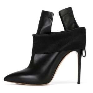 Vente en gros de bottes <span class=keywords><strong>élastique</strong></span>s à la cheville noires pour banquet pointues - Product Image 2