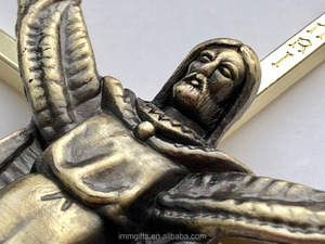 Croix en métal ressuscité jésus suspendu religieux inspirant chrétien - Product Image 4