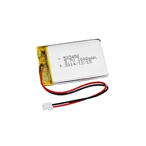 लाइपो बैटरी 3.7V 1000mAh 523450 ली-आयन बैटरी बहुलक