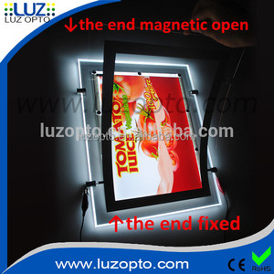 A3 A4 cáp treo <span class=keywords><strong>Led</strong></span> Windows hiển thị Acrylic Bảng điều khiển ánh sáng <span class=keywords><strong>LED</strong></span> treo cửa sổ hiển thị hộp Đèn - Product Image 4