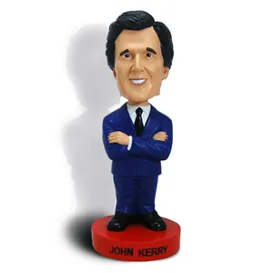 คุณภาพสูงโพลีเรซิ่น Bobble Head Doll Polystone President Figurine เขย่าหัว