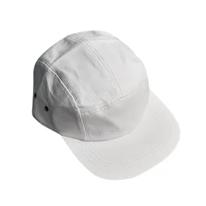 Custom Blank 5 Panel Camp Cap Wholesale Flat Brim Camp Hat