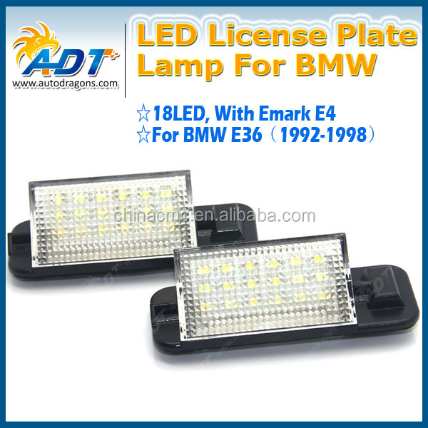 Новый дизайн Emark E4 12 В номерной знак Автомобиля рама свет для bmw E36
