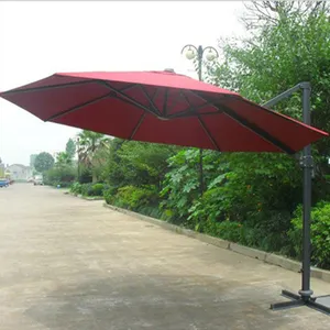 우아한 패션 야외 하이 엔드 사이드 폴 우산 호텔 수영장 라운드 로마 우산