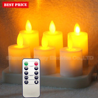 Bougie photophore à télécommande LED rechargeable avec flamme dansante