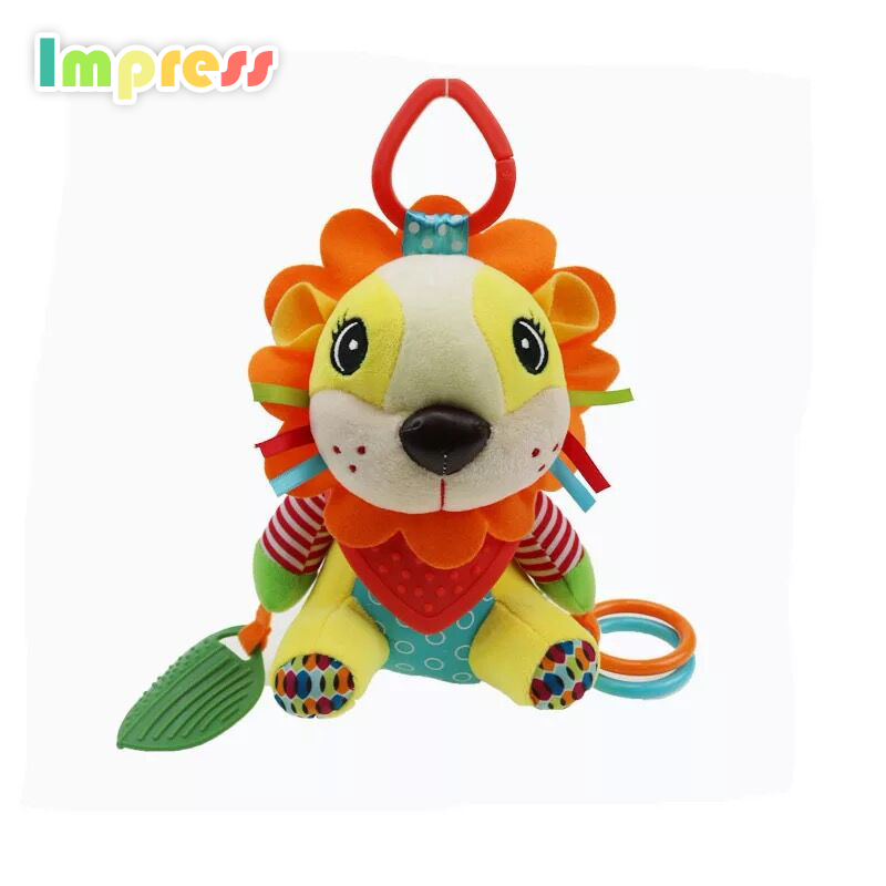 Маленькие детские игрушки, музыкальные подвесные погремушки для детей с прорезывателем и колокольчиком