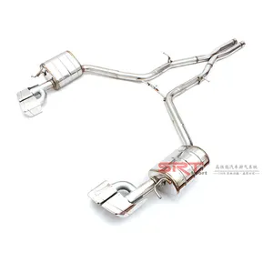 super racing tailpipe 304 steel exhaust for Mercedes benz CLS class exhaust mufflers cat back with quad double tip