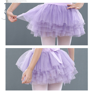 पेशेवर 6 परतों बच्चों लड़कियों Dancewear गुलाबी सफेद टूटू बैले स्कर्ट - Product Image 3