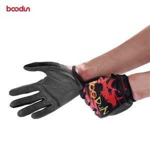 HBG 0075 Doigt Complet Sude Sieste Gants De Vélo Sport De Plein Air Équitation Course Spandex Crochet Boucle Plein Gants De Cyclisme - Product Image 4